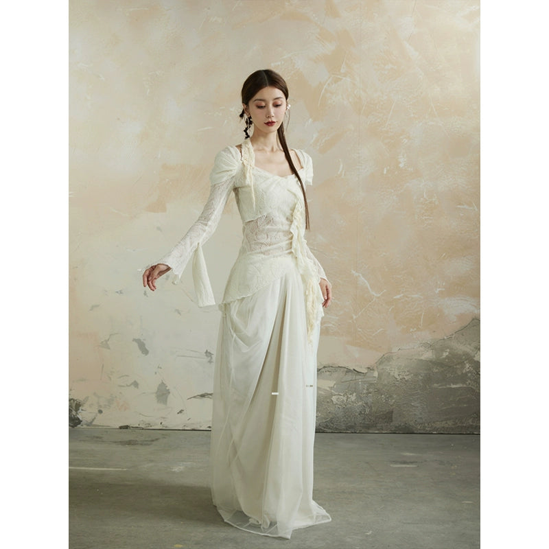 Sweet White Fairy Autumn Dress
