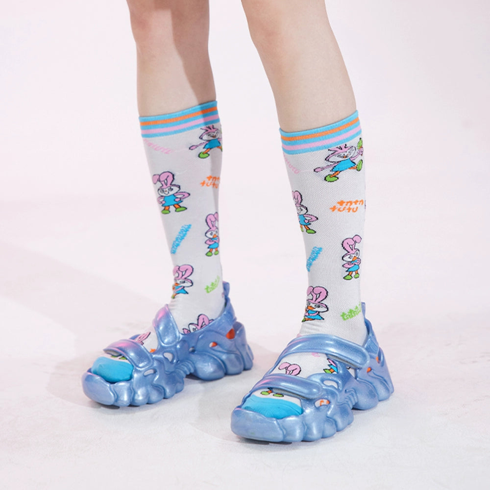 Cartoon Rabbit Stripe Socks