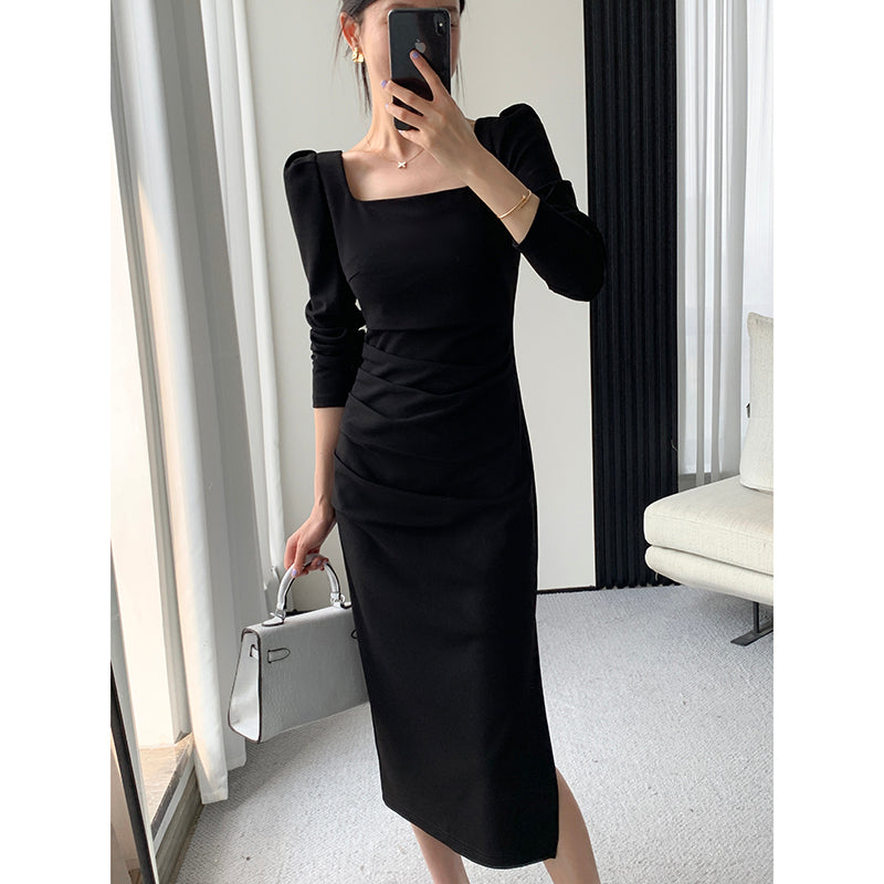 Slim Black Dress - 23 Autumn