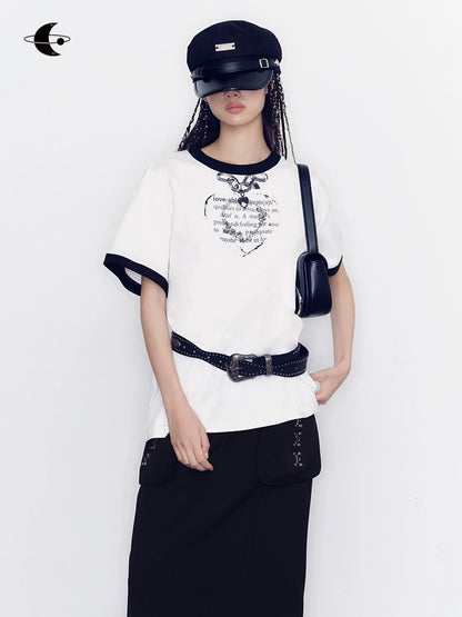 Yuan Love Chain Printed Tee