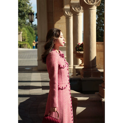 Berry Raspberry Double-Sided Wool Coat