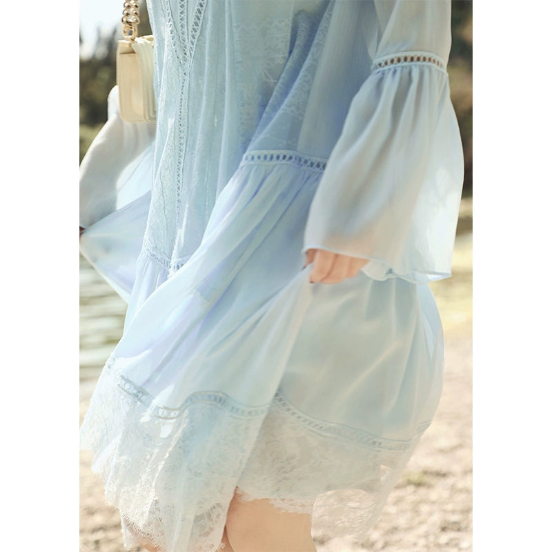 Light Luxury Chiffon Lace Sun Protection Dress