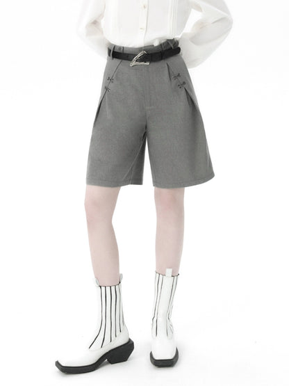 Grey Split High Waist Pants