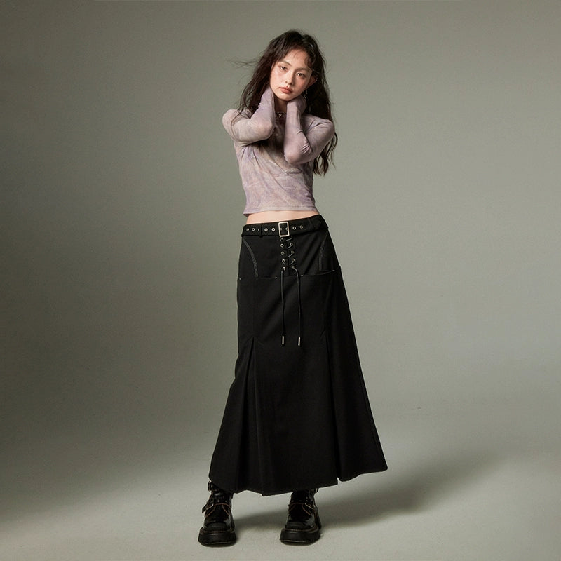 Leather Rope Strap - Wrap Hip Skirt