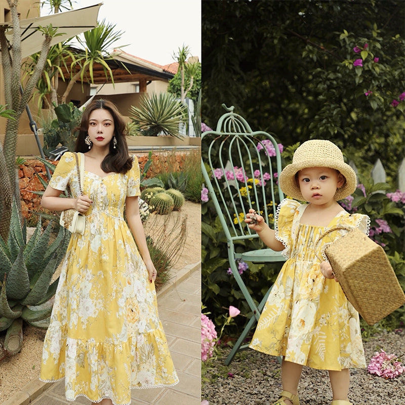 Bianhua Cotton & Hemp Parent-Child Dress