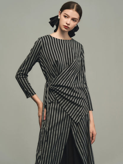 Stripe Old Money Dress