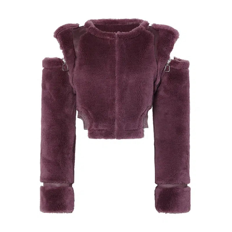 2023 Velvet & Fur Short Retro Coat"