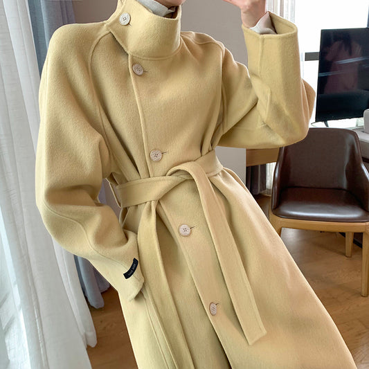 Temperament Mid-Length Wool Coat