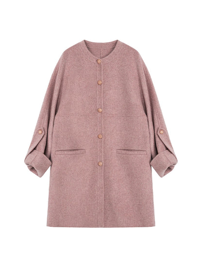 Albaka Wool Felt Coat Mid-Length