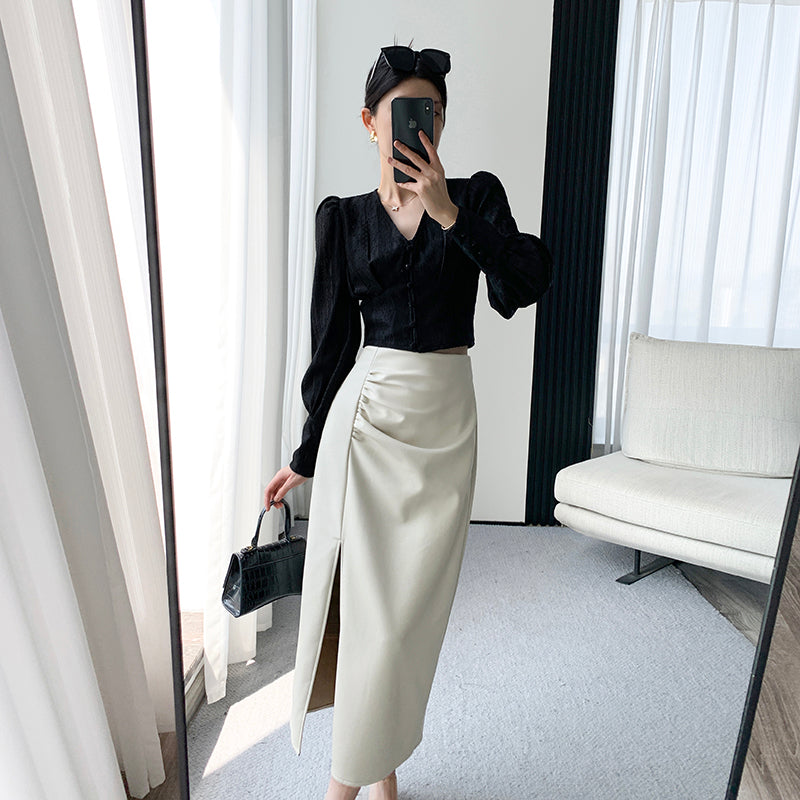 Luxury Fall Suit Skirt Set