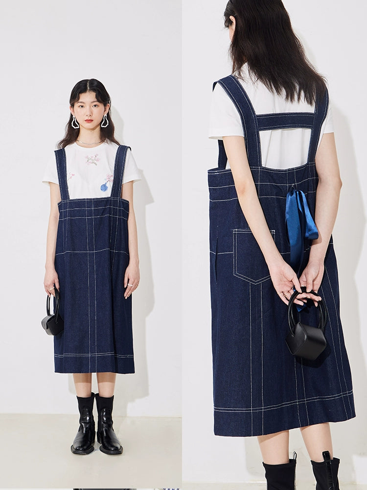 Forever 18 Denim Strap Dress