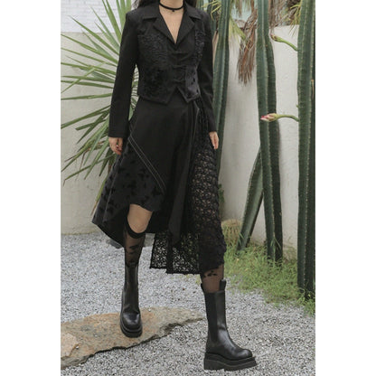 Irregular Spliced Suit Skirt