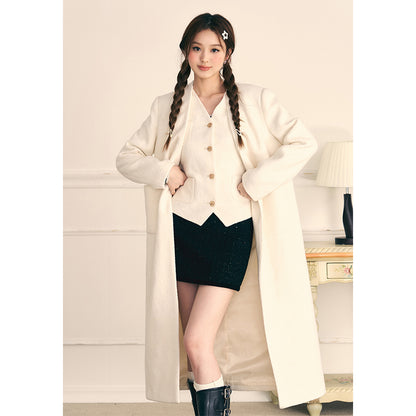 Collar Vest Woolen Coat