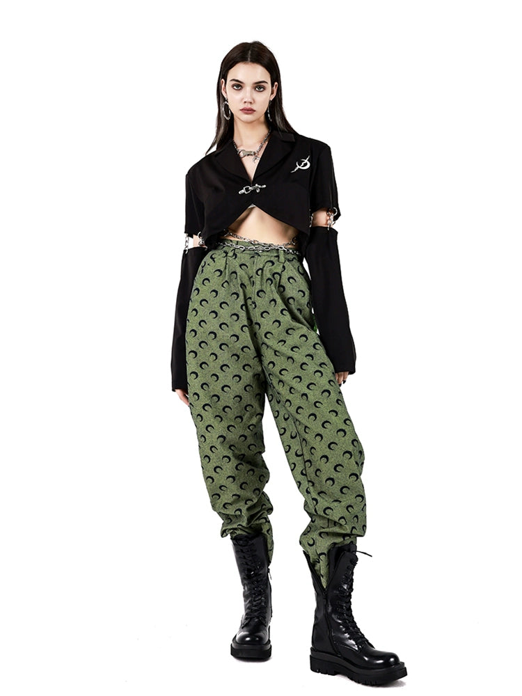 Green Moon Straight Leg Jeans