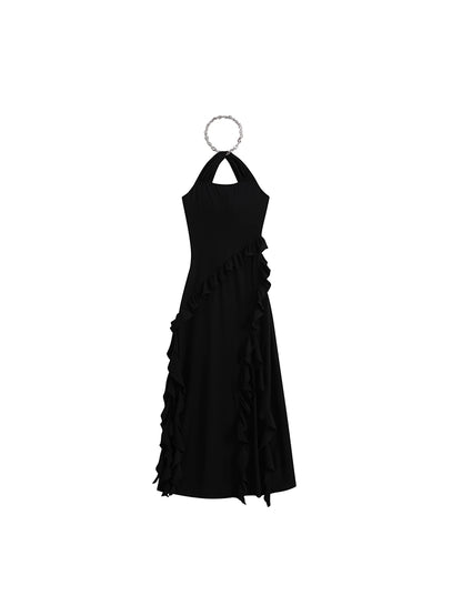 Yuan Lace Slim Fit Hanging Neck Dress