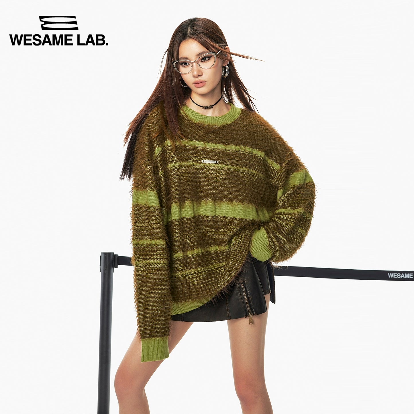 Mohair Jacquard Oversize Sweater