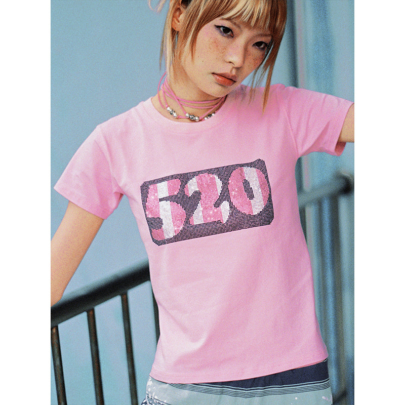 520 886 Hot Diamond Short Sleeve T-shirt