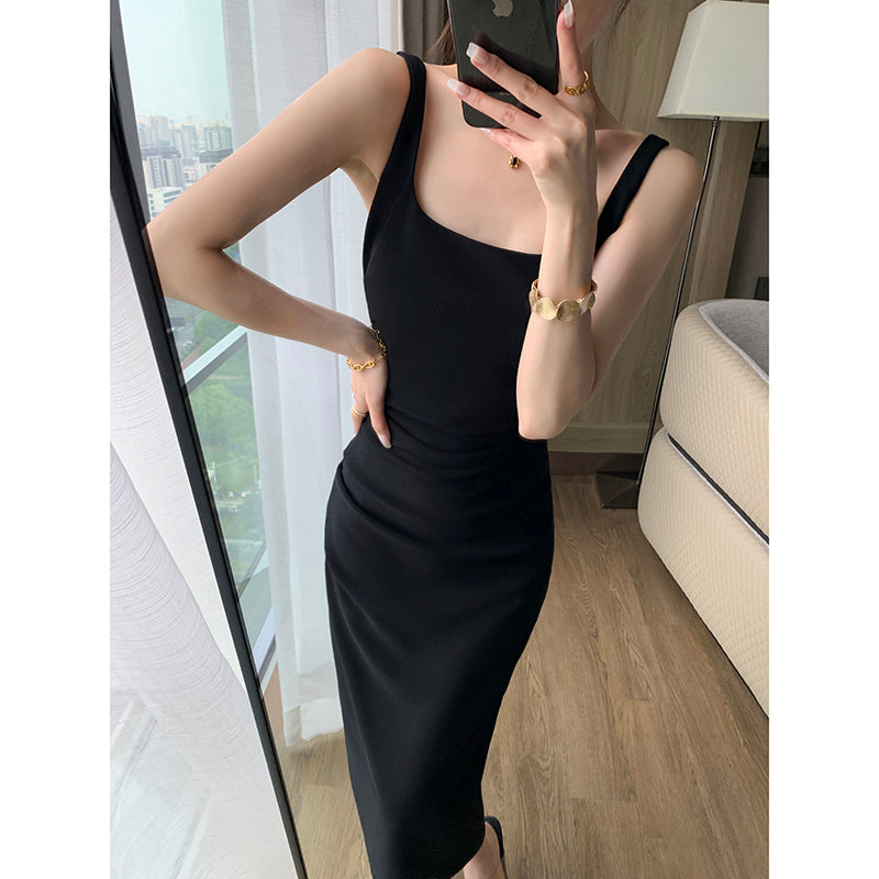 Slimming Black Camisole Dress