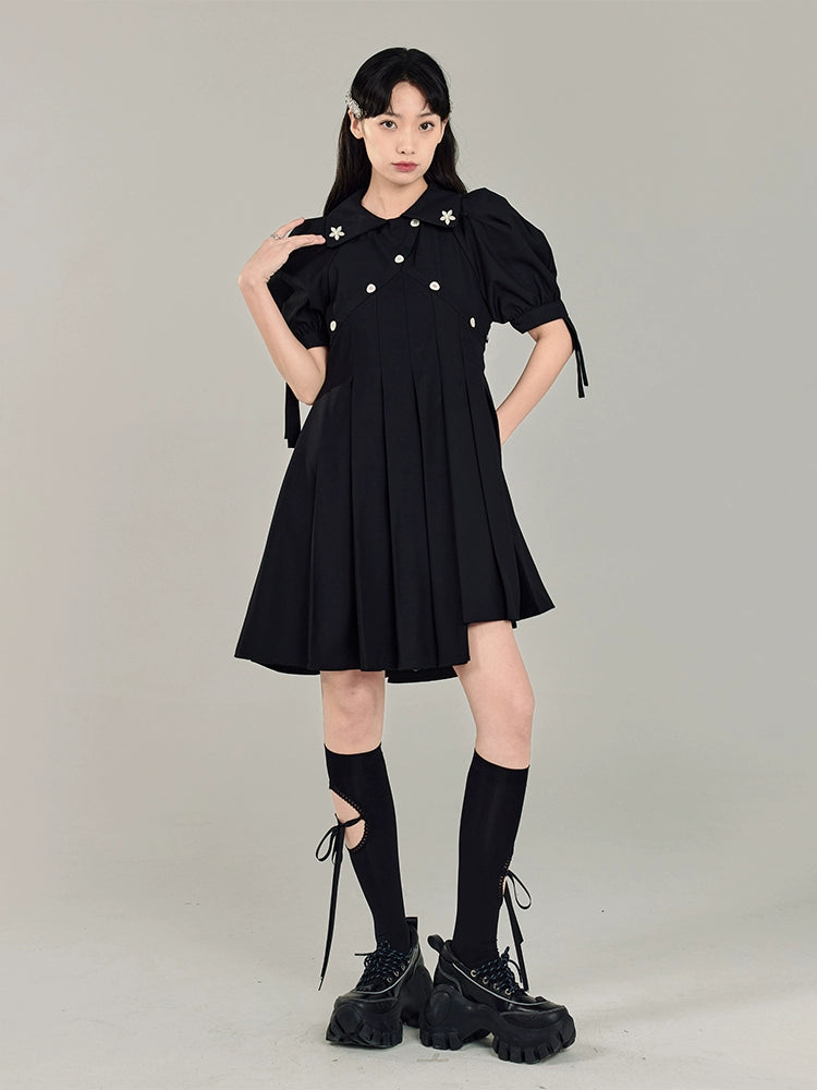 Fashion Academy - Box Sleeve Pleated Dress