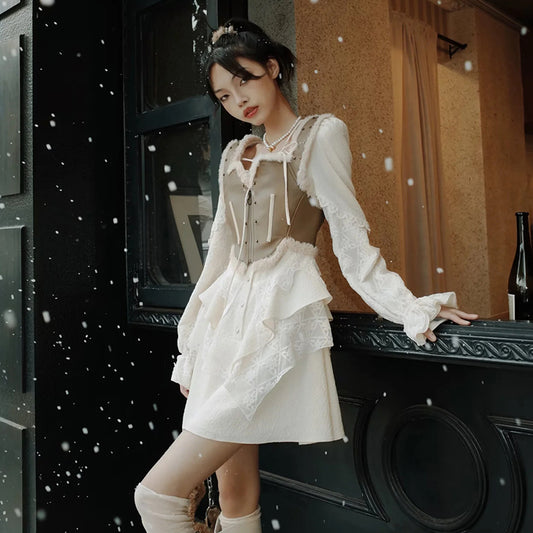 Snowy Lace Dress