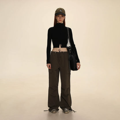 Standing Neck Pit Stripe Shirt