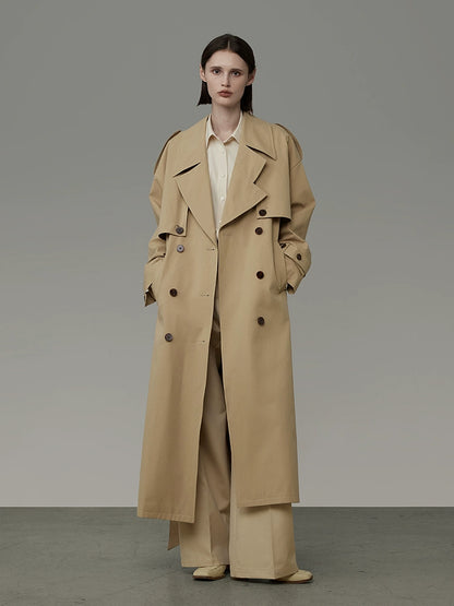 Khaki High-End Trench Coat