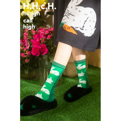 Rabbit Year Cotton Jacquard Socks