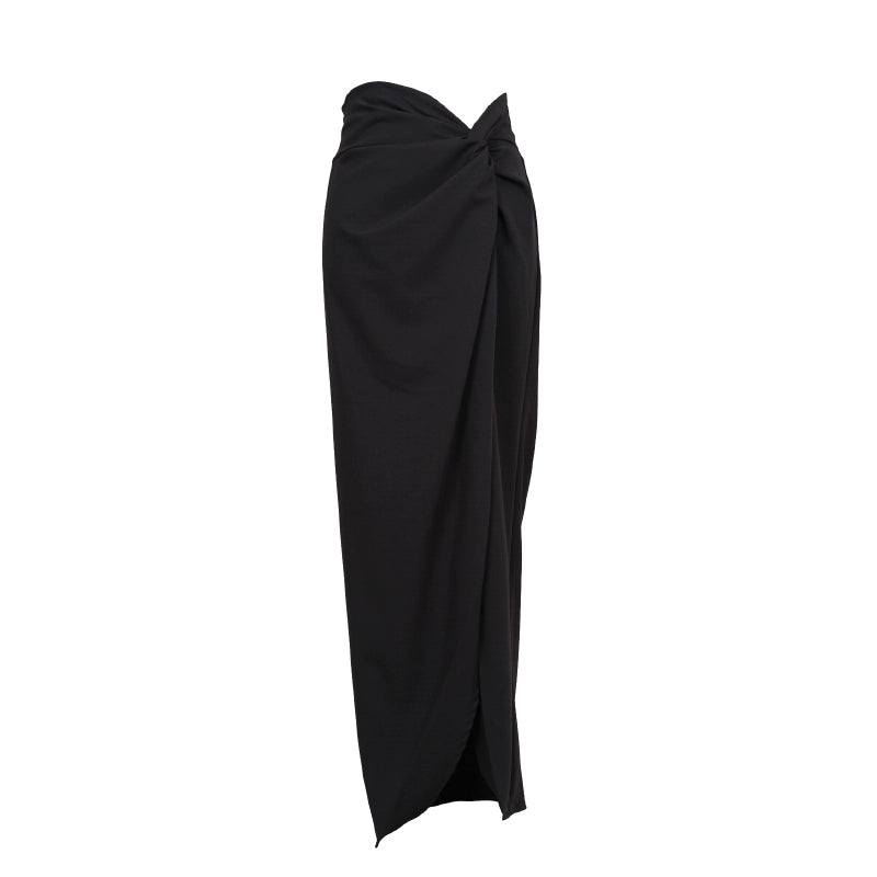 ECLIPSE Black Twisted Wrap Skirt