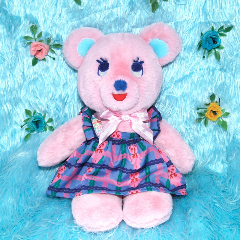 Pink Plaid Bear Crossbody Bag