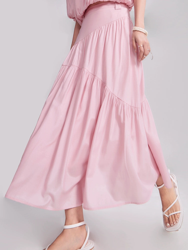 Cherry Blossom Pleated Top & Skirt Set