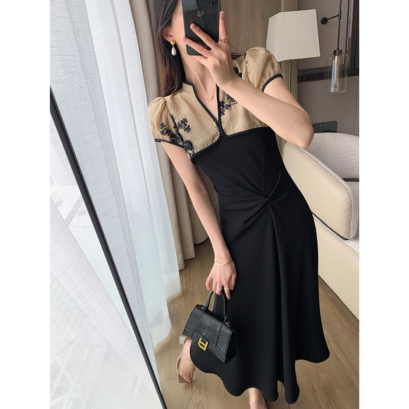 French Slim Summer Hepburn Dress