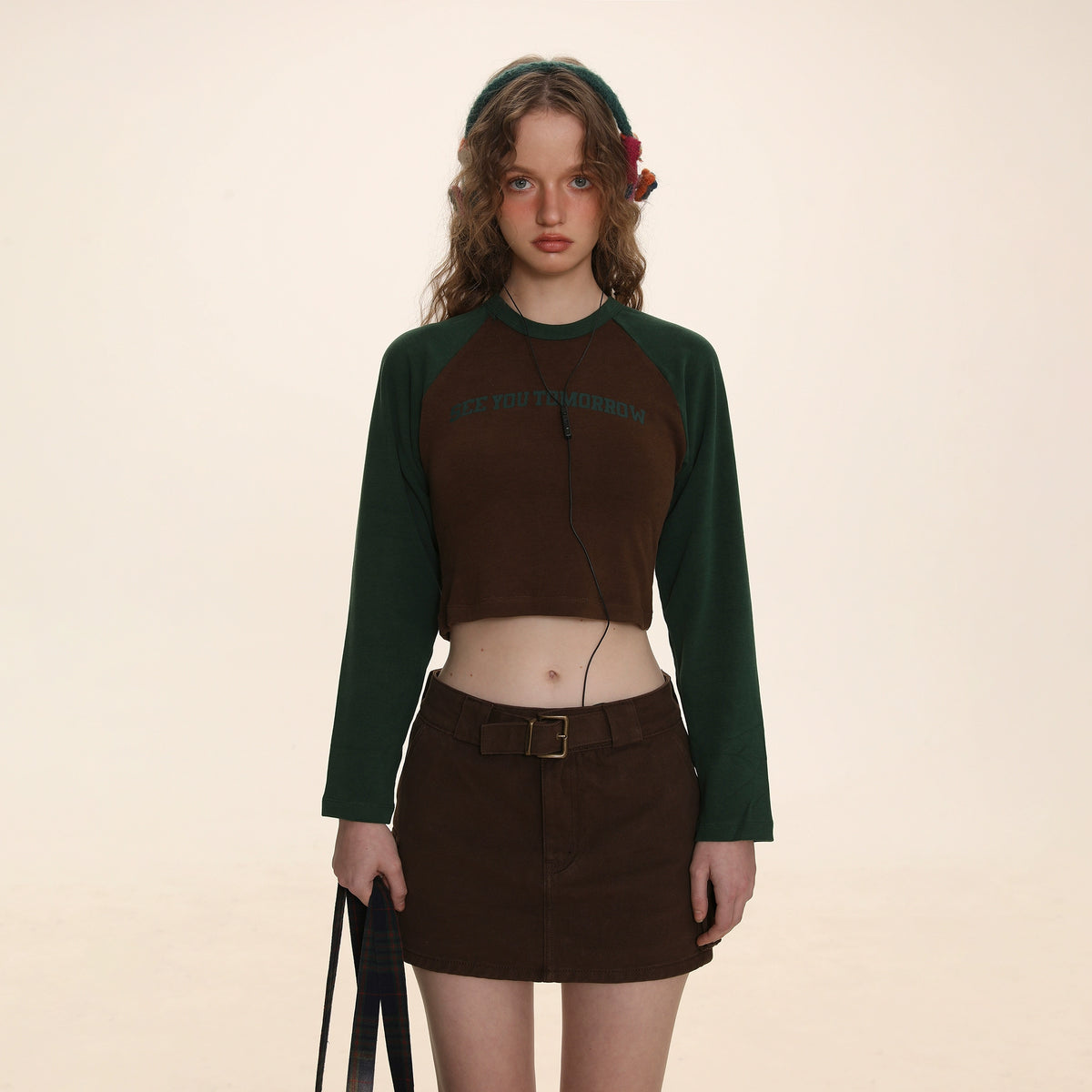 Contrast Raglan Sleeve T-Shirt