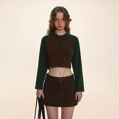 Contrast Raglan Sleeve T-Shirt