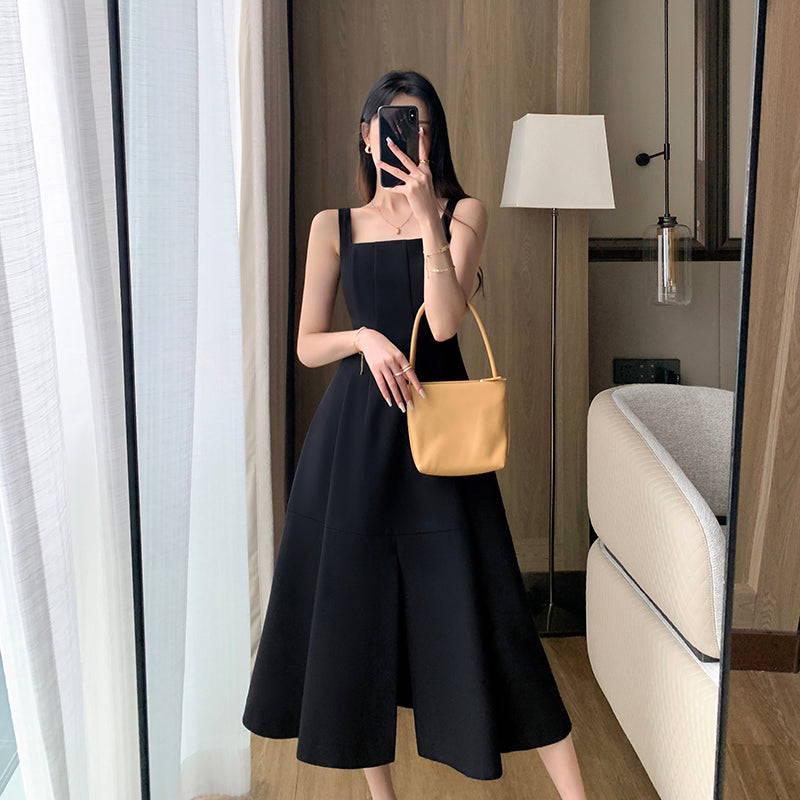 Slimming Black Camisole Dress