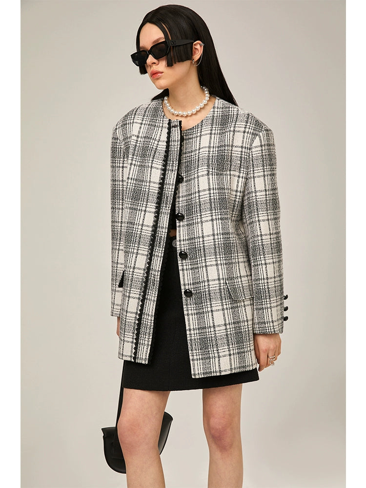 Milk Cool - Detachable Collar Leather Coat