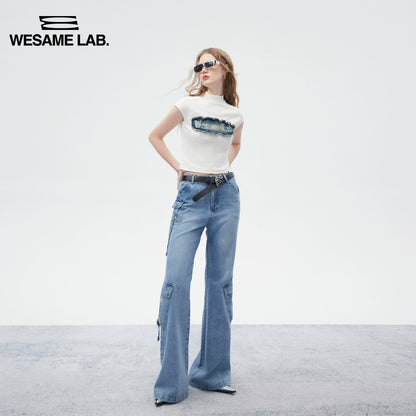 Wide Leg Micro Flare Jeans