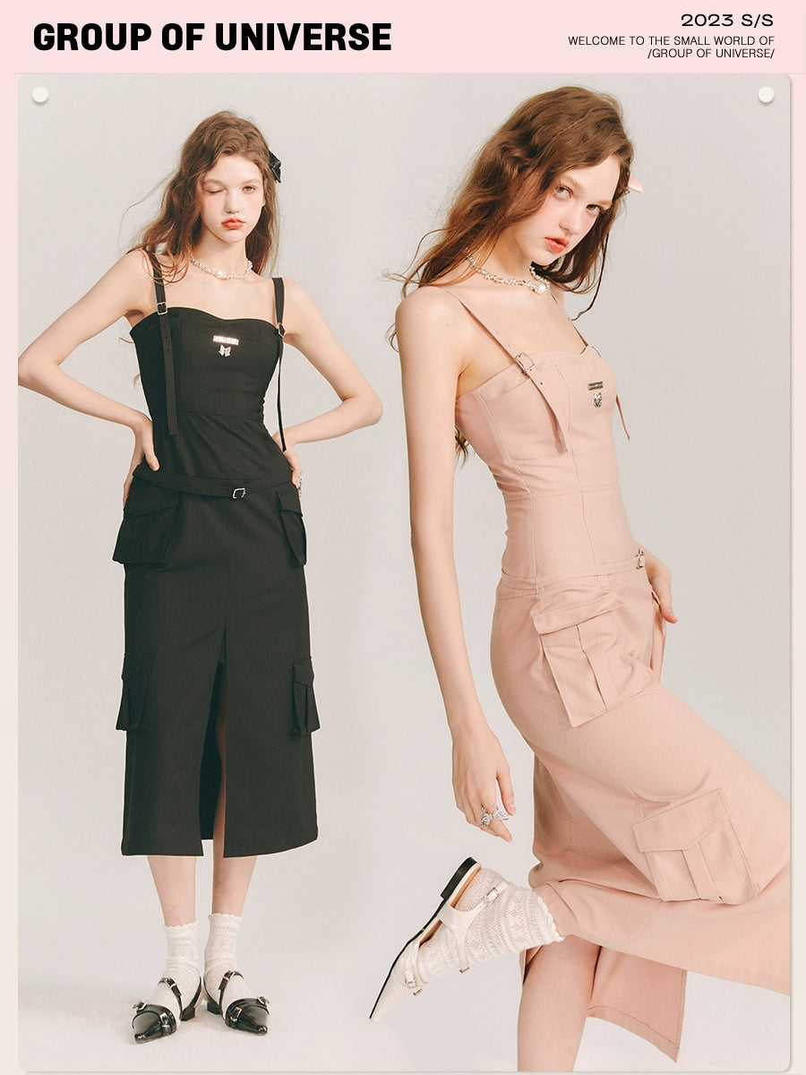 Gentle Rebel - Slimming Suspender Work Dress