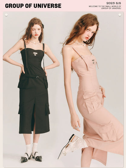 Gentle Rebel - Slimming Suspender Work Dress