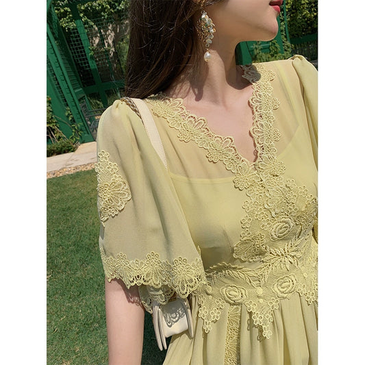 Positano Exquisite Lace French Summer Dress