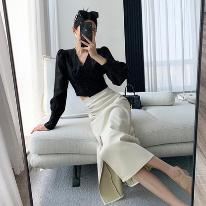 Luxury Fall Suit Skirt Set